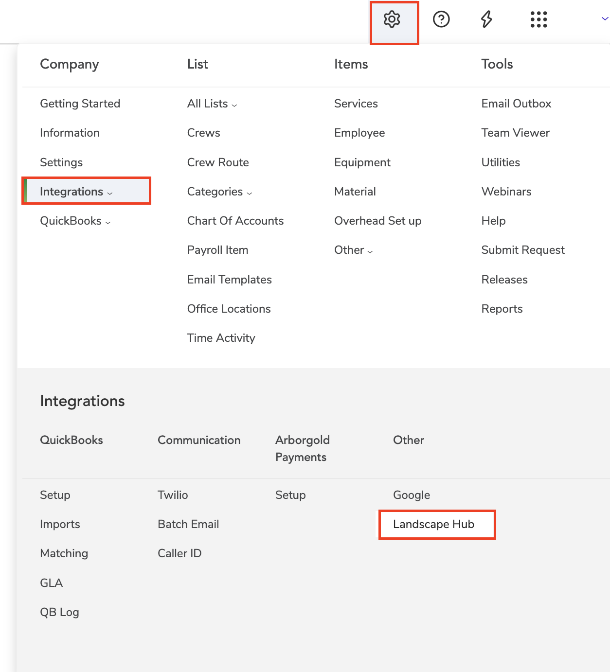 Arborgold Integration With LandscapeHub